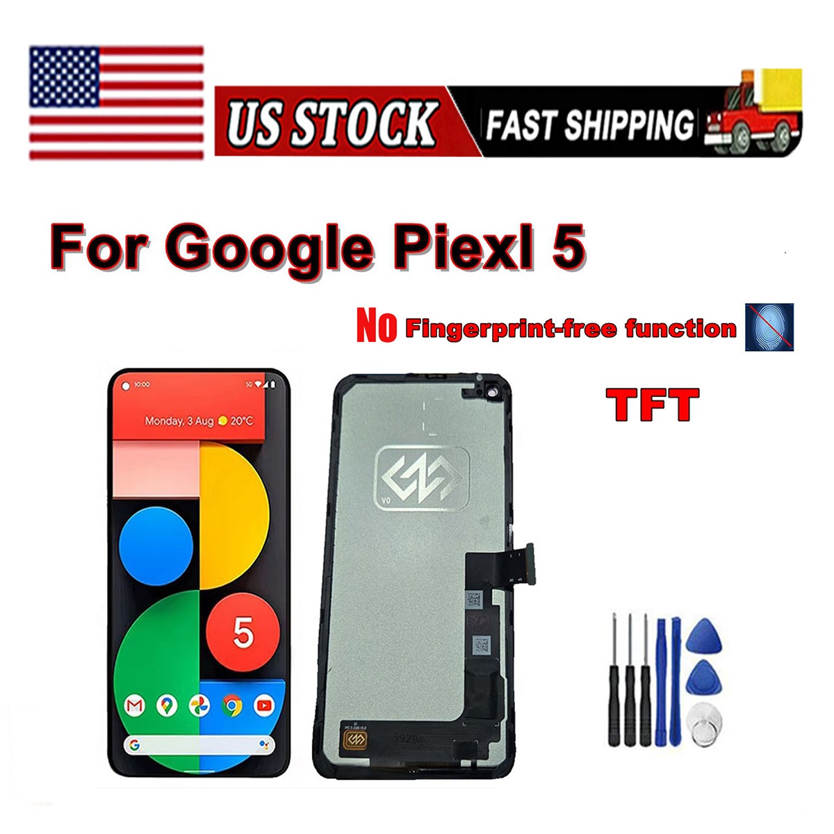 Screen Replacement For Google Pixel 5 TFT LCD Display Touch