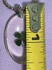 4/four Leaf Clover In Resin-18K GP Silver Tone Chain — photo 3