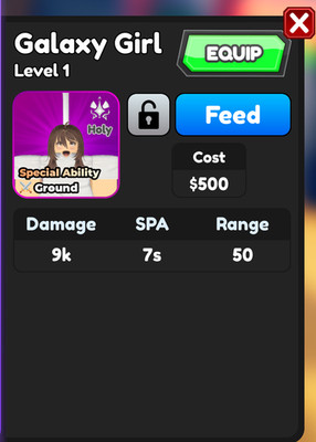 All Star Tower Defense | ASTD | Galaxy girl | Female Gojo |  OFFER ME