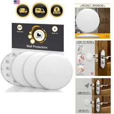 Door Stoppers - Large 3.15" 4 PCS - Door Stoppers for Wall with Strong Back A...