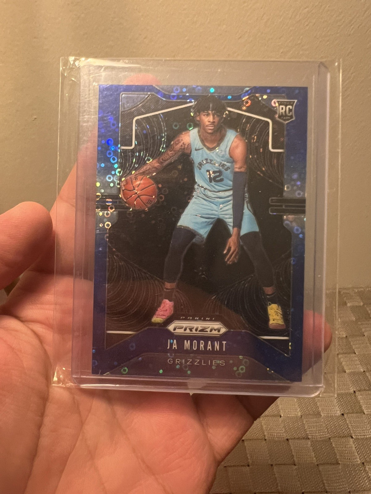 JA MORANT 2019-20 PANINI PRIZM #249 ROOKIE FAST BREAK BLUE RC 98/175 GRIZZLIES