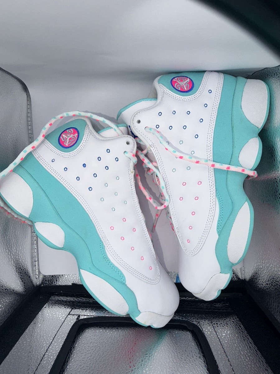シューズ(女性用) NIKE AIR JORDAN 13 RETRO GS Jordan 13 Retro White Soar Green Pink (GS) 6Y New In box | eBay