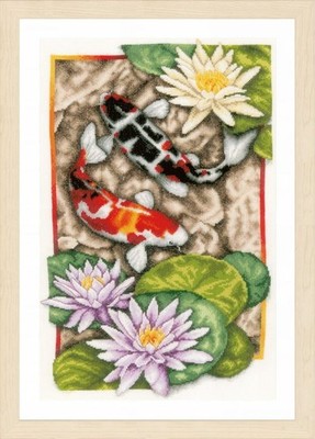 Lanarte Counted Cross Stitch Kit Dance of the Koi