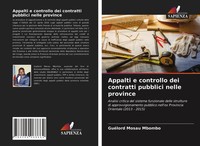 GuéLord Mosau Mbombo | Appalti E Controllo Dei Contratti Pubblici Nelle Province