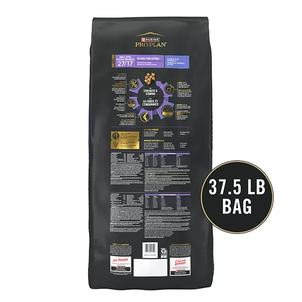 Purina Pro Plan All Ages 27/17 fórmula de cordeiro e arroz ração seca para cães, 37,5 lb - Imagem 3 de 4