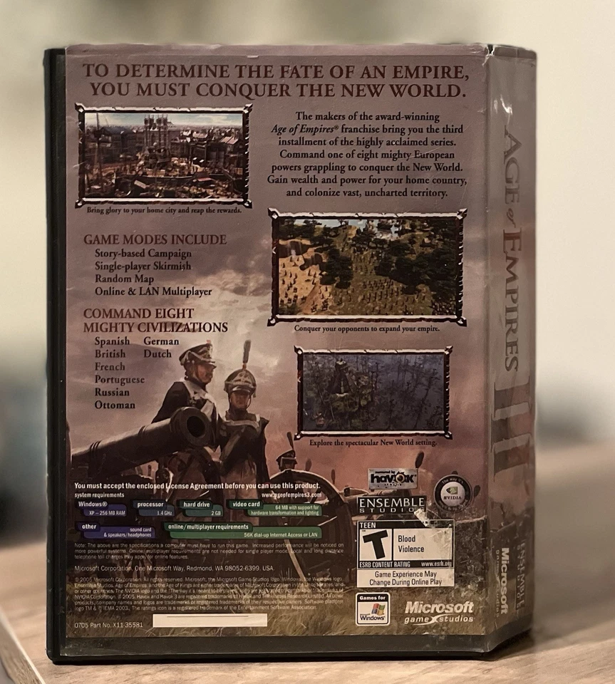 Age of Empires III 2005 Game. Manual Hard box & key 3 DISKS WIN PC CD-ROM Nice - Image 4 of 4