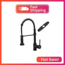 AIMADI Black Kitchen Faucet with Pull Down Sprayer,Matte Black