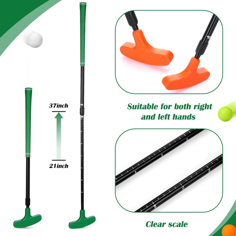 Juego de 6 putters de golf Wettarn para hombre y mujer bidireccionales mini color brillante Foto 3 de 4