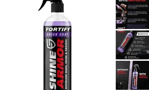 Ceramic Coating Top Coat for Cars Fortify Quick Car Wax Polish Spray Waterless