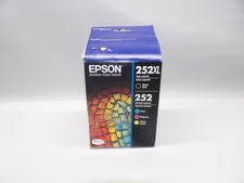 Epson 252XL/252 T252XL-BCS Black/Tri-Color Ink Cartridge - 4 Pack exp 12/2024