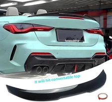 FOR 2021-2026 BMW 4 SERIES G23 M4 CONVERTIBLE REAR TRUNK SPOILER WING DUCKBILL