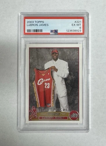LeBron James 2003-04 Topps Draft Pick #221 Rookie PSA 6