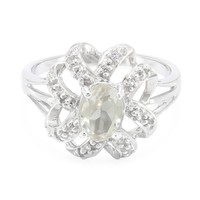 Cavill Damen Silberring 0,6Ct Orthoklas Oval Topas Pavé 925 Sterling