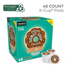 The Original Donut Shop Decaf Coffee Keurig K-Cup Pods Medium Roast 48 Count
