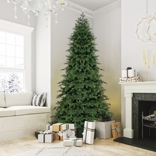 7.5 FT Artificial Xmas Tree w/ 1019 PE PVC Branch Tips  Folding Metal Stand