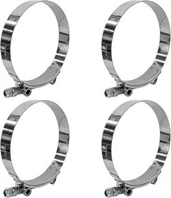 4PCS 3.5'' T-Bolt Hose Clamp, Stainless Steel Tube Clamp with 95mm-103mm ID Range