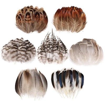 MAOFENG 210pcs 7 Styles Natural Bulk Feathers Assorted 210pcs, XYQMZH-06