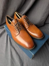 Cole Haan Men's Modern Essentials Brown Leather Plain Toe Oxfords Sz 8