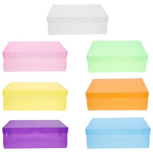 7 Pcs Stackable Boxes Storage Shoe Men and Women Man Sneaker Case Organizer