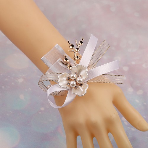 Simple Elegante Boda 3 piezas Perla Muñeca Flor Perla Material 15 cm DéCor Mano - Imagen 14 de 14