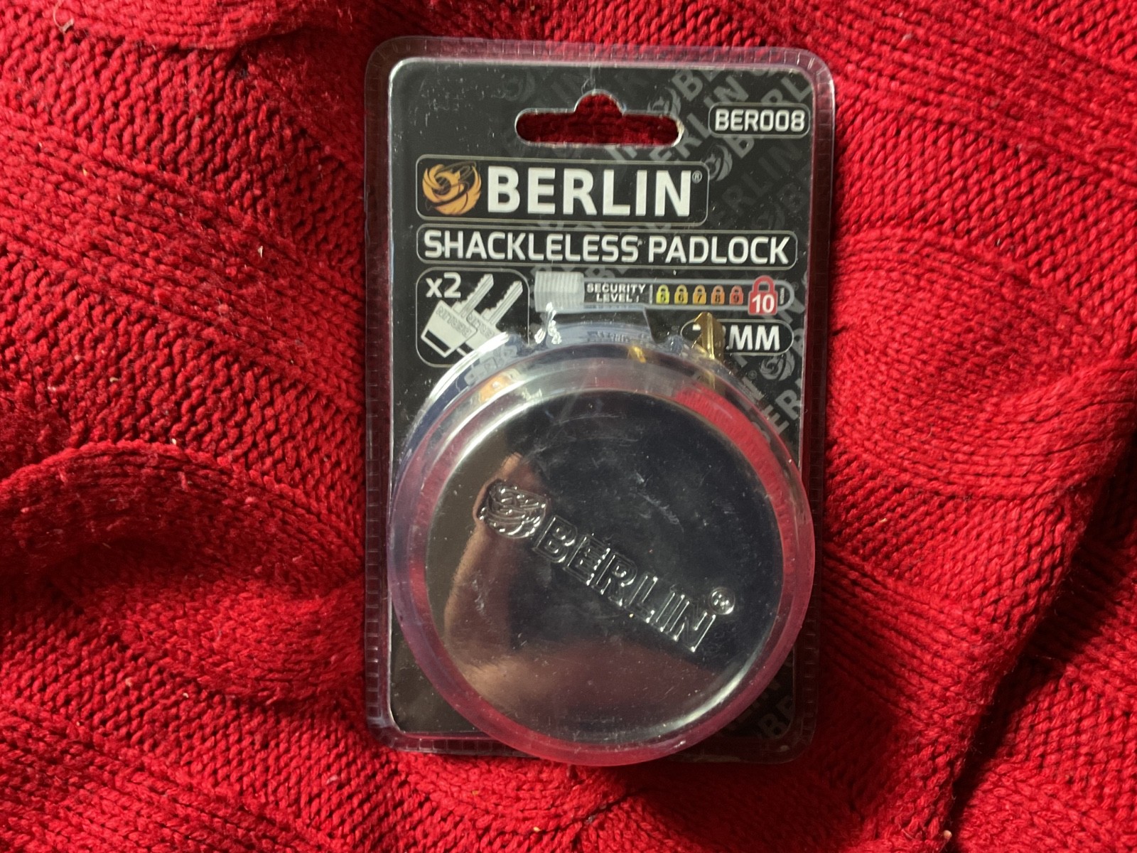 BERLIN 73mm Van Lock High Security Pedal Box Gate Chain Lock Shackleless Padlock