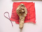 LP Koon monk bless spirit chasing club wand naga wood w magic yant square cloth — photo 10