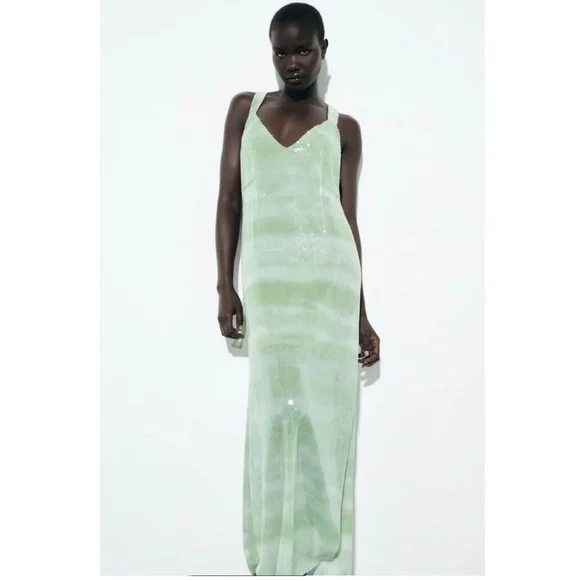 NWT ZARA DESIGNER/RUNWAY STYLE SEQUINED KNIT DRESS LIMITED EDITION 2142/04  $179 | eBay