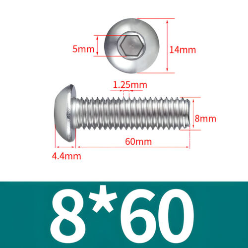 Viti a testa cilindrica M2 M2,5 M3 M4 M5 M6 M8 M10 ISK acciaio inox A4 V4A DIN ISO 7380 - Foto 96 di 111