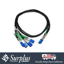 New Amphenol DAC 100GbE QSFP28 to 4x SFP28 25GbE 1.5 Meter Passive Twinax Cable