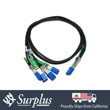 New Amphenol DAC 100GbE QSFP28 to 4x SFP28 25GbE 1.5 Meter Passive Twinax Cable