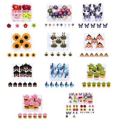Practical Push Pins Thumb Tacks Butterfly Tacks Bees Poster Pins for World Map