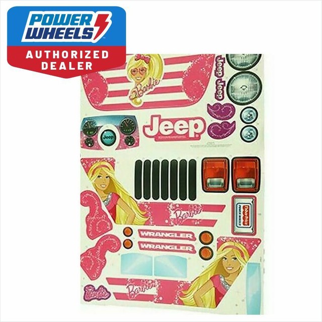 Power Wheels Barbie Jammin Jeep Decals Sheet L78200311 eBay