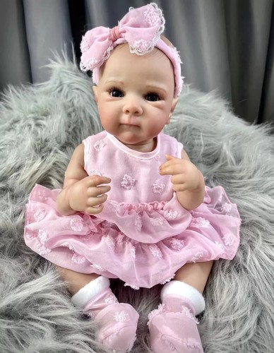 18 Inch Bettie Full Body Soft Silicone Vinyl Girl Reborn Baby Doll With Painted - Foto 5 di 5