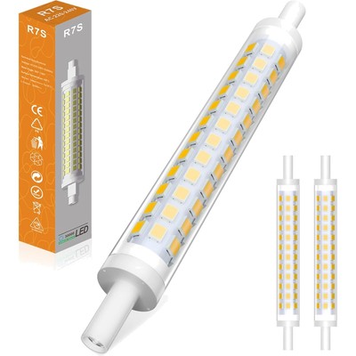 LED R7S, 118mm, Dimmbar, 3000K, 10W, Ersatz für 100W Halogen, 2 Stück