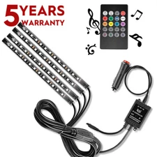 12V Flexible 5050 RGB Remote LED Strip Light Fairy Lights Room TV Party Bar 4PCS