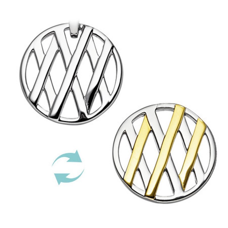 MAGNETIX - Kettenanhänger 4173 "Wendeanhänger "Criss Cross" Magnetschmuck