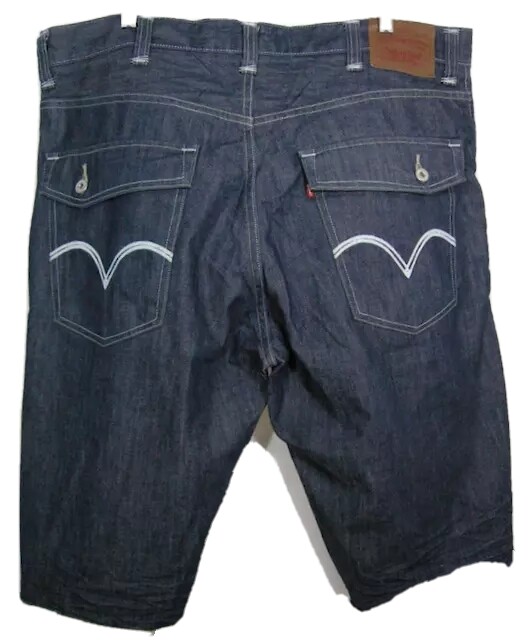 Mens 38 Levis 569 Shorts Loose Cutoffs Pocket Flaps Denim Zipper