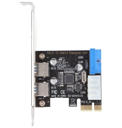 USB3.0 Erweiterungskarte 2 Port 19 Pin 4P PCIE zu Karte Controller Adapter - Afbeelding 3 van 10