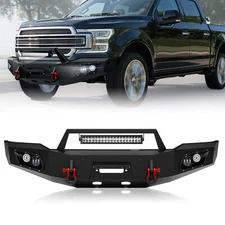 Heavy Duty Front Bumper W/ Sensor Holes For 2018-2020 Ford F150 (Not For Raptor)