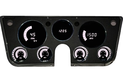 Chevy Truck DASH 1967-1972 PANEL Analog BARGRAPH Gauges Lifetime Warranty White
