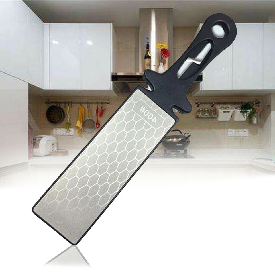 400/100# Grit Double Sided Diamond Whetstone Sharpening Stone Sharpener Holder S