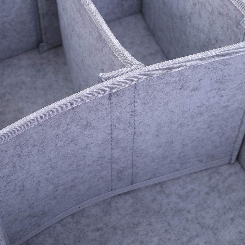 Large Capacity Felt Grey Bag Storage Stroller Nappy Bags Ourdoor eBay