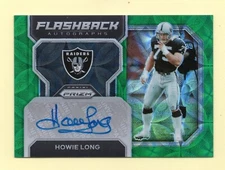 2022 Panini Prizm FLASHBACK GREEN SCOPE Howie Long #/60 AUTO - OAKLAND RAIDERS