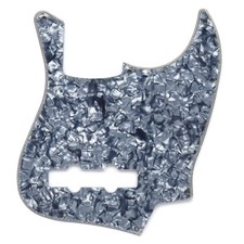 4Ply PVC 4 Strings Jazz Bass Pickguard 10 Hole J Bazz Scratch Plate Gray Pearl