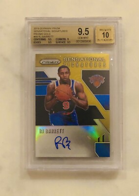 2019 Panini Prizm RJ Barrett RC /10 GOLD Sensational Signatures BGS 9.5 📈📈