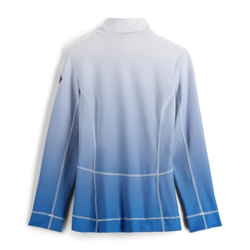 Women's SPYDER Savona Zip T-Neck Mid-Layer Top - DEFROST COLLEGIATE - Picture 2 of 2