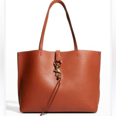 Rebecca Minkoff Megan Leather Shopper Tote Bag in Caramello