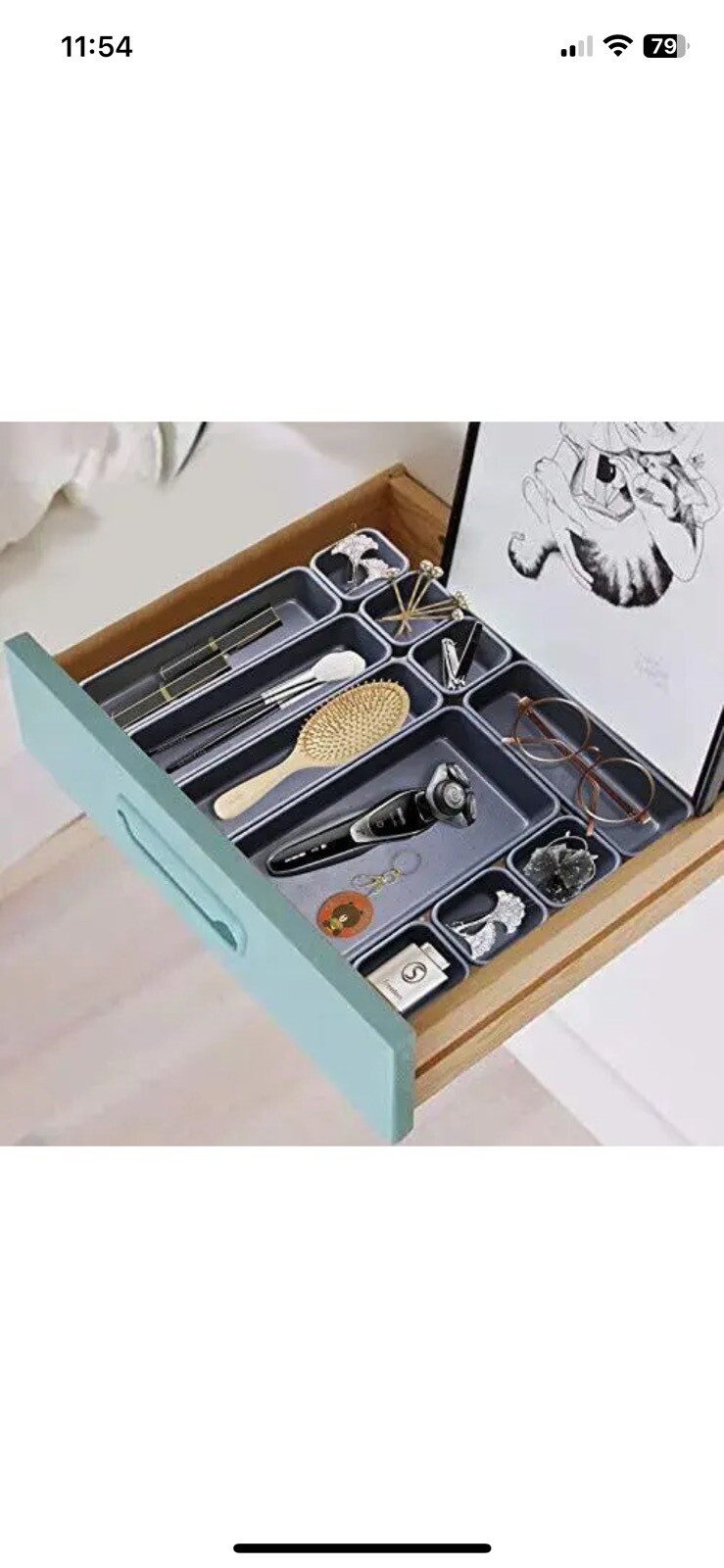 KeFanta 22 Pack Desk Drawer Organizers,Interlocking Junk  Assorted Colors 