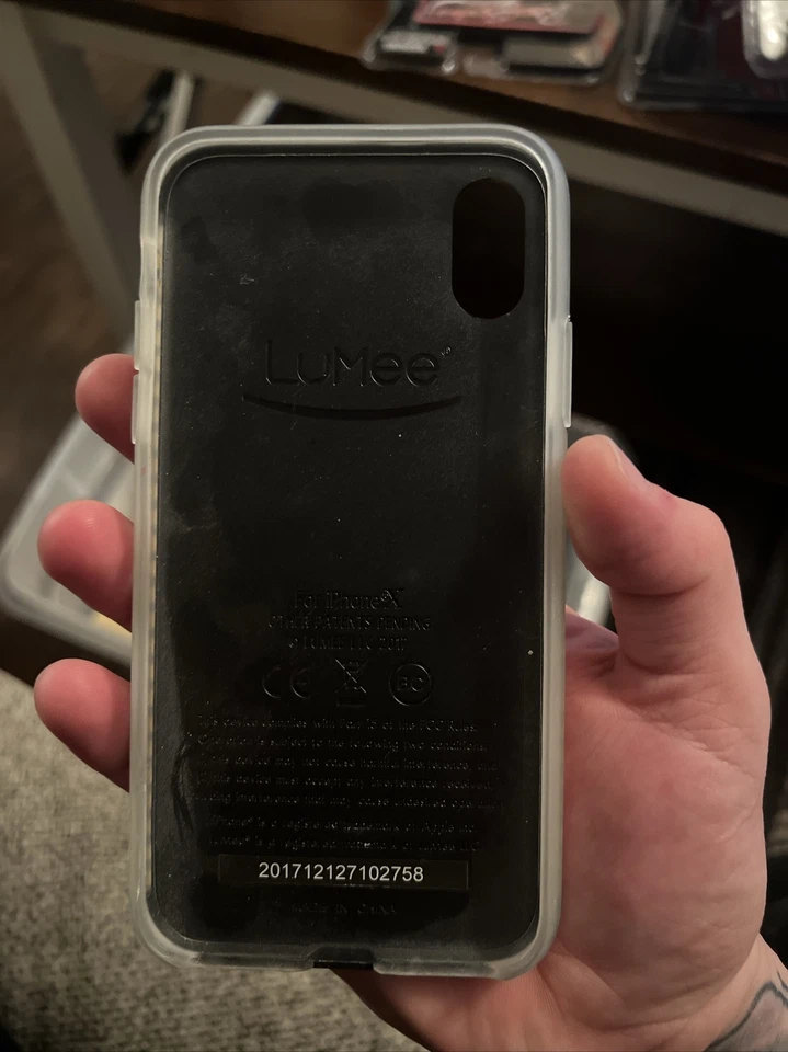 Funda LED LuMee Duo Selfie para iPhone X - Mármol Rosa Foto 2 de 3