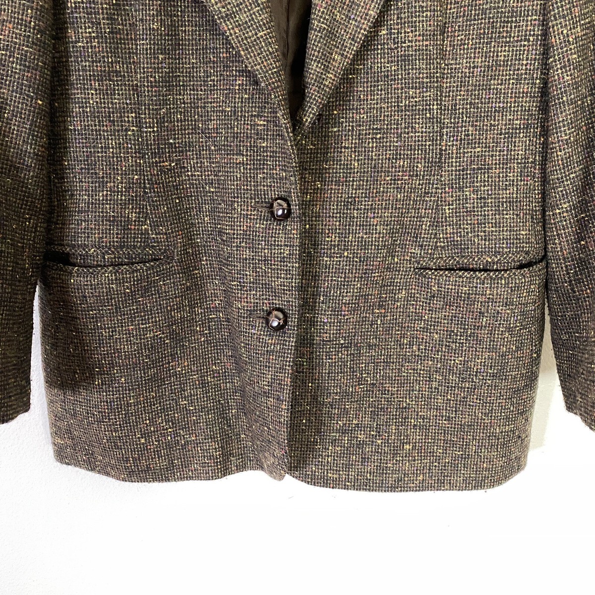 Vintage Hunt Club Brown Yellow Speckle Corduroy Collar Vintage Hunt Club Brown Yellow Speckle Corduroy Collar